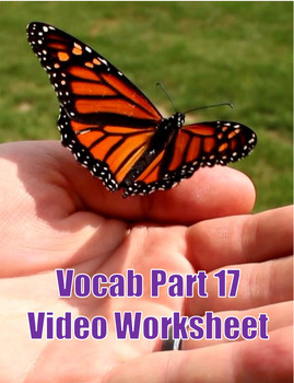 Preview of Vocabulary Builder Part 17 Video sheet, Google Forms, Canvas & more V2