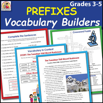 Preview of Vocabulary Builder - Prefixes - Practice Pack - Reading - Dyslexia SpEd ESL ELL