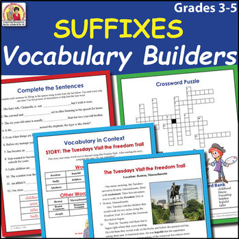 Preview of Vocabulary Builder - Suffixes - Practice Pack - Reading - Dyslexia SpEd ESL ELL