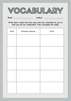 Preview of Vocabulary Builder Worksheet: Enhance Your Word Power!  2024