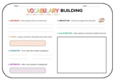 Vocabulary-Building Activities - 2 Worksheets
