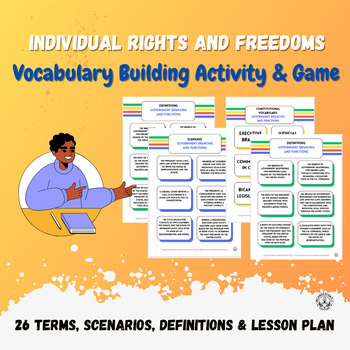 Preview of Vocabulary Building Activity & Game: Individual Rights and Freedoms Terms