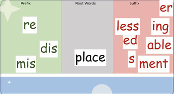 Preview of Vocabulary Building Activity (Morphemes)