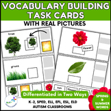 Vocabulary Building Task Cards With Real Pictures - Spring