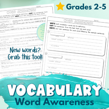 Preview of Vocabulary Building - Word Awareness