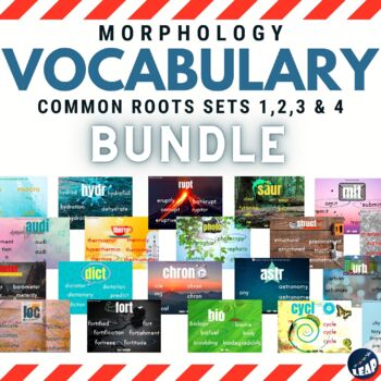 Preview of Vocabulary Building using Root Words - Morphology - BOOM CARDS Sets 1 - 4