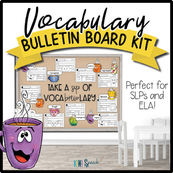 Preview of Vocabulary Bulletin Board Kit or Door Decor for Speech Therapy Rooms or ELA