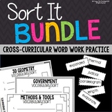 Science, Math, and Social Studies Vocabulary Word Work Act