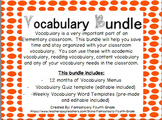 Vocabulary Bundle- Includes Editable!