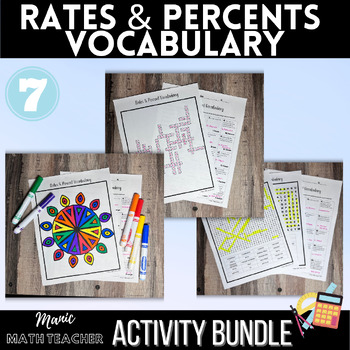 Preview of Vocabulary Bundle - Rates & Percents
