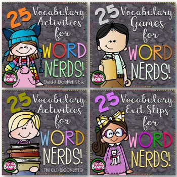 Preview of Vocabulary Activities Bundle | Trifolds, Games, and More!