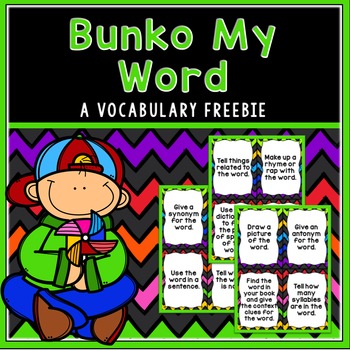 Preview of Vocabulary Bunko My Word Activities for Any List