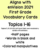 Vocabulary Cards Aligned with enVision 2024 First Grade Cu