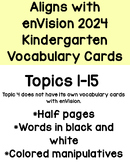 Vocabulary Cards Aligned with enVision 2024 Kindergarten C