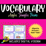 Vocabulary Cards Illustrative Math, 7th: Angles, Triangles