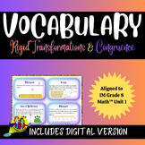 Vocabulary Cards Illustrative Math, 8th: Rigid Transformat