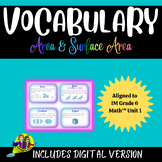 Vocabulary Cards Illustrative Math, Grade 6, Area & Surfac