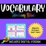 Vocabulary Cards Illustrative Math, Grade 6, Introducing R