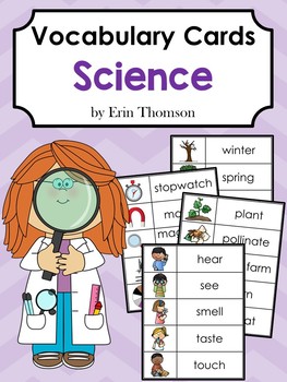 Preview of Editable Vocabulary Cards ~ Science