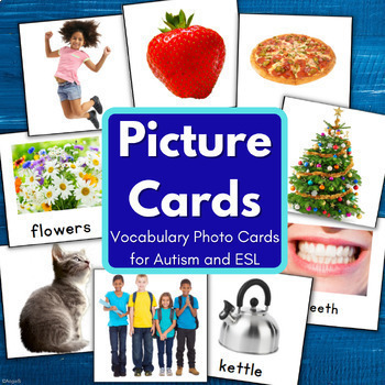 Preview of Vocabulary Picture Cards Speech Therapy ESL Newcomer Flashcards Sped Set 1