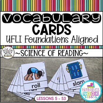 Preview of Vocabulary Cards ~ UFLI Foundations Aligned | Lessons 5 - 53