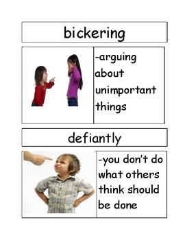 Preview of Vocabulary Cards for It's Mine by Leo Lionni (Text Talk Book 1, set A)