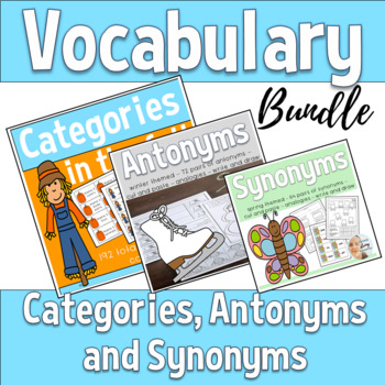 Preview of Vocabulary: Categories, Synonyms, and Antonyms