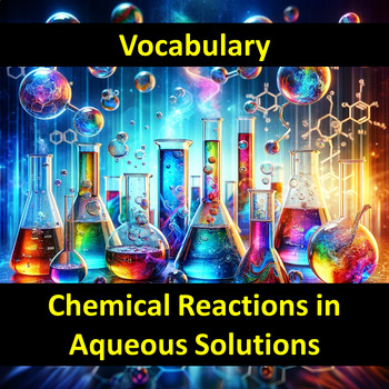 Preview of Vocabulary Chemical Reactions in Aqueous Solutions Chemistry 100 Words