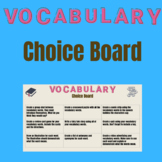 Vocabulary Choice Board 