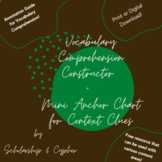 Vocabulary Comprehension Constructor + Mini Anchor Chart f