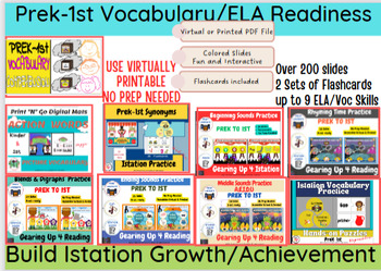Preview of Vocabulary/Comprehension/Letter Knowledge/Sounds - Istation Practice-Prek-1st