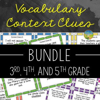Preview of Context Clues Task Cards BUNDLE