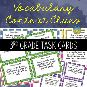 Preview of 3rd Grade Context Clues Task Cards
