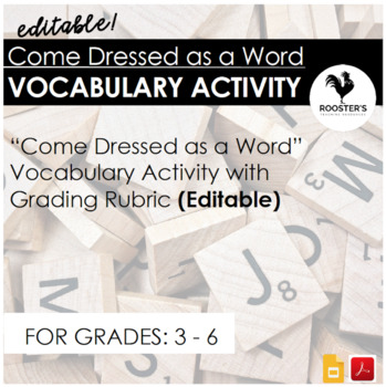 Preview of Vocabulary Costume {Digital & PDF}