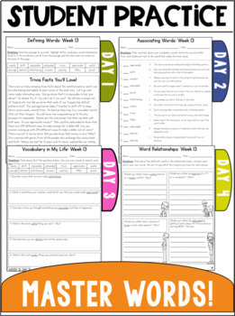Vocabulary Curriculum Grade 5- Set 2 by Jen Bengel | TpT