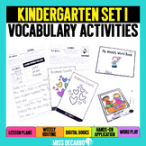 Kindergarten Vocabulary Curriculum Set 1