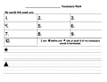 Vocabulary Daily 5 by Kaleigh Arndt | Teachers Pay Teachers