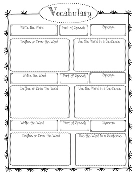 vocabulary define draw use by multi age mountain kids tpt