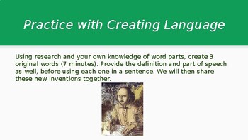 Preview of Vocabulary Development Strategies – Inventing Words – Creating Original Language