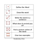 Vocabulary Dice Game