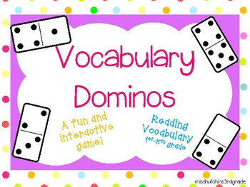 Preview of Vocabulary Dominoes