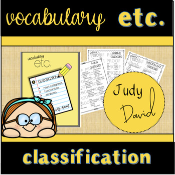 Preview of Vocabulary ETC classification