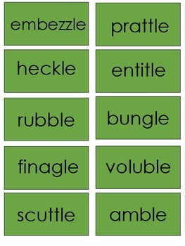 vocabulary enrichment challenging consonant le syllable words tpt