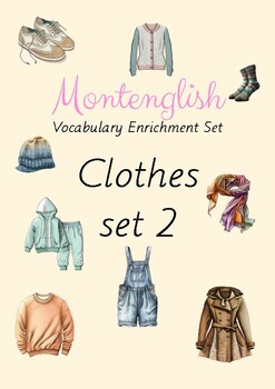 Vocabulary Enrichment Set: Clothes SET 2 by MontessoriTEFL | TPT