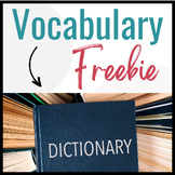 FREEBIE-- Vocabulary Entry Instructions:  A Strategy for A