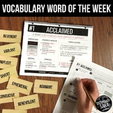 Vocabulary Word of the Week for Secondary ELA: Vol. 2 of 2