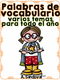Vocabulary File Folders in Spanish