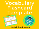 Vocabulary Flashcard Template