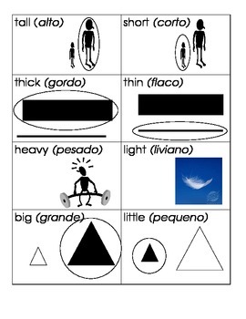 Preview of Vocabulary Flashcards for describing attributes