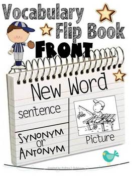 Preview of Vocabulary Flip Books